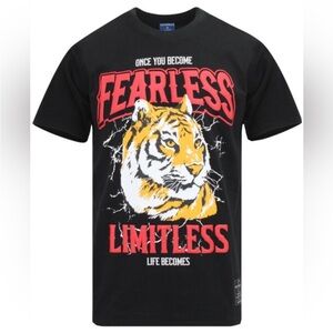 NWT, Victorious Black Fearless Graphic T-Shirt, size  Medium